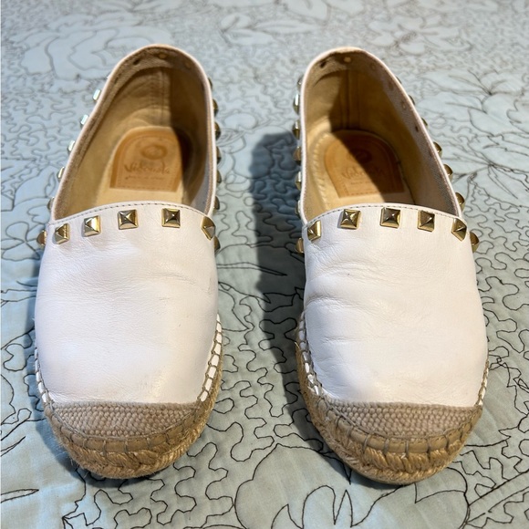 VIDORRETA Made in Spain White Stud Leather Espadrilles Flats Women’s 37/US 6.5 - Picture 14 of 14